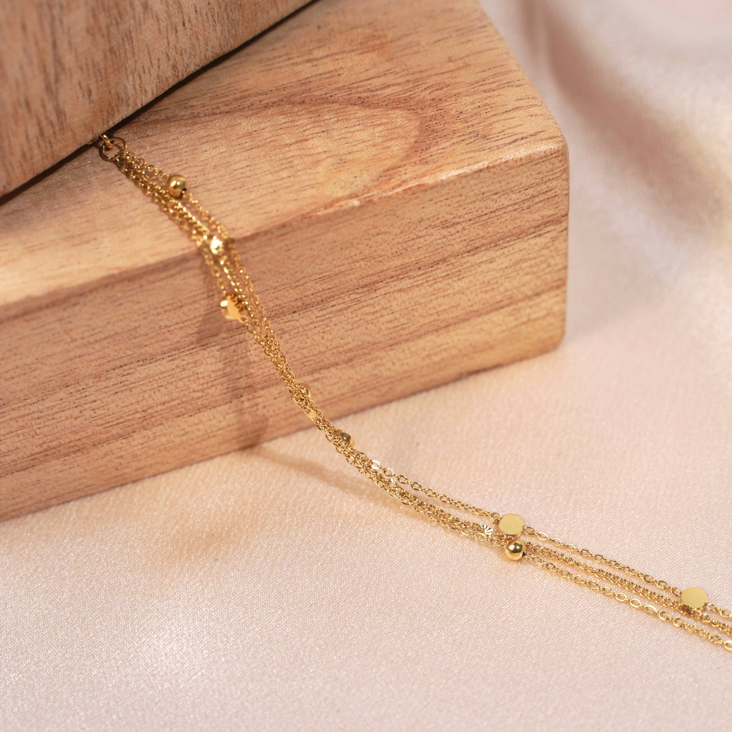 Bracelet femme acier inoxydable triple rang