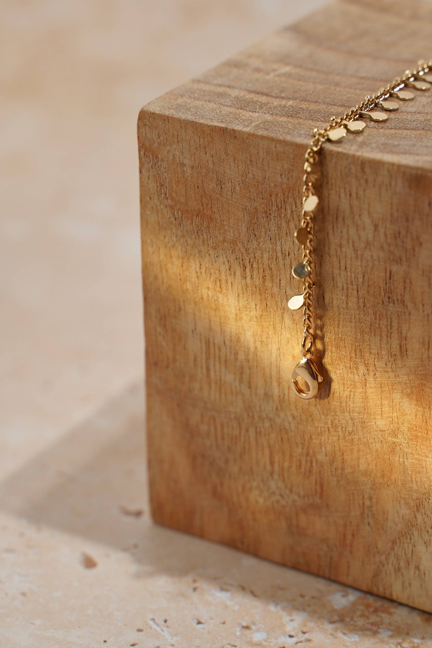 Bracelet plaqué or chaine billes