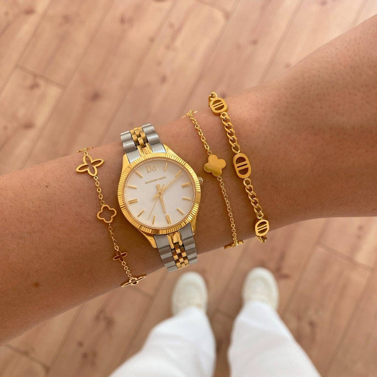 NOUVEAUTE ! Bracelet Fancy Clover | Plaqué or 18 carats