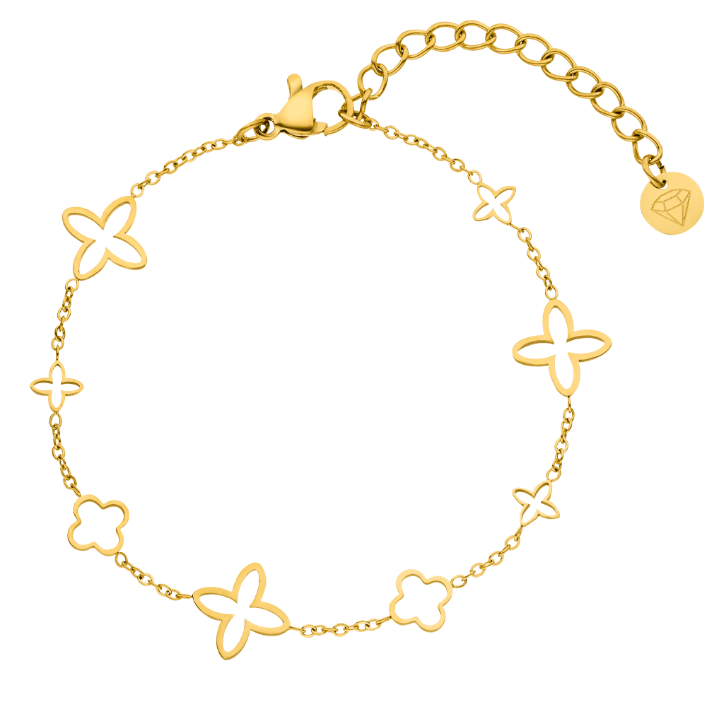 NOUVEAUTE ! Bracelet Fancy Clover | Plaqué or 18 carats