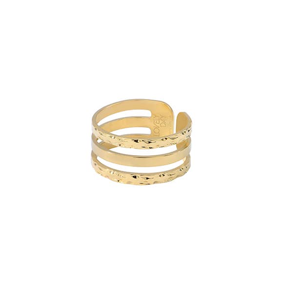 NOUVEAUTE ! Bague "Anselme" martelée | Plaqué or 18k.