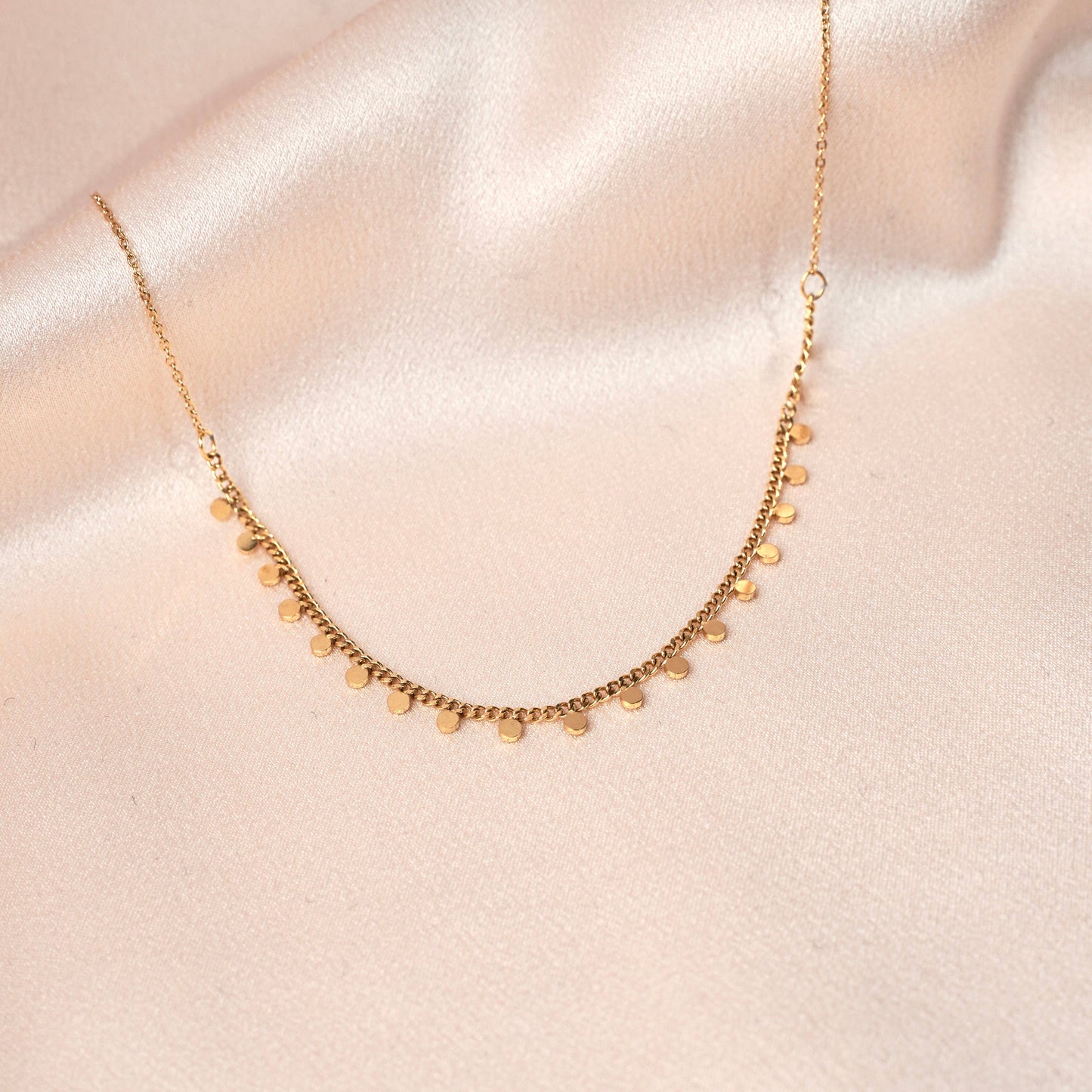 Collier acier inoxydable chaine dorée