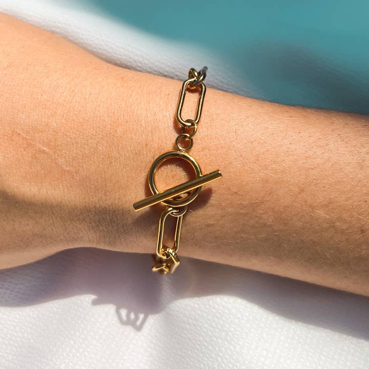 Bracelet "Sahab" | Acier inoxydable doré