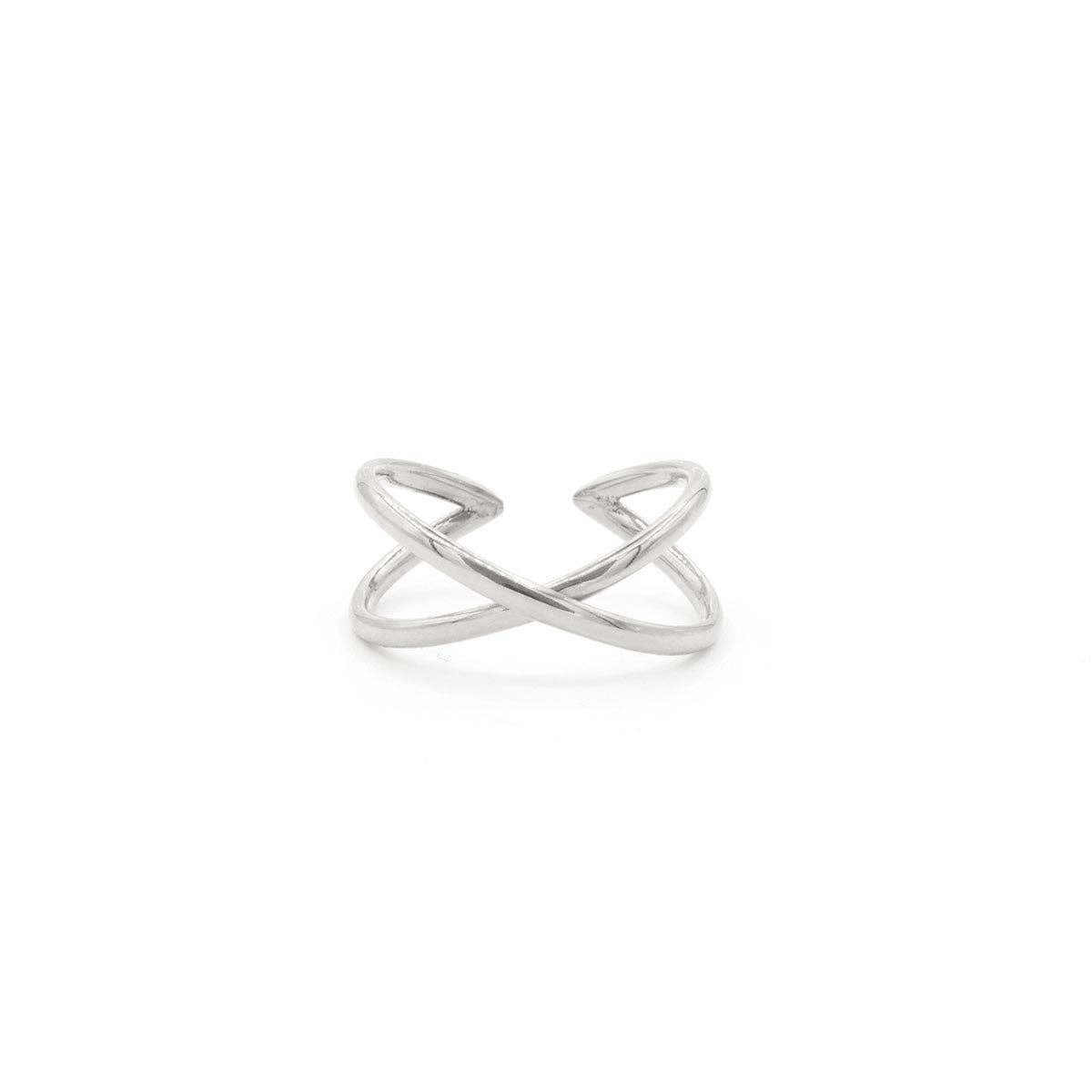 Bague « X » | Acier inoxydable gris ou doré