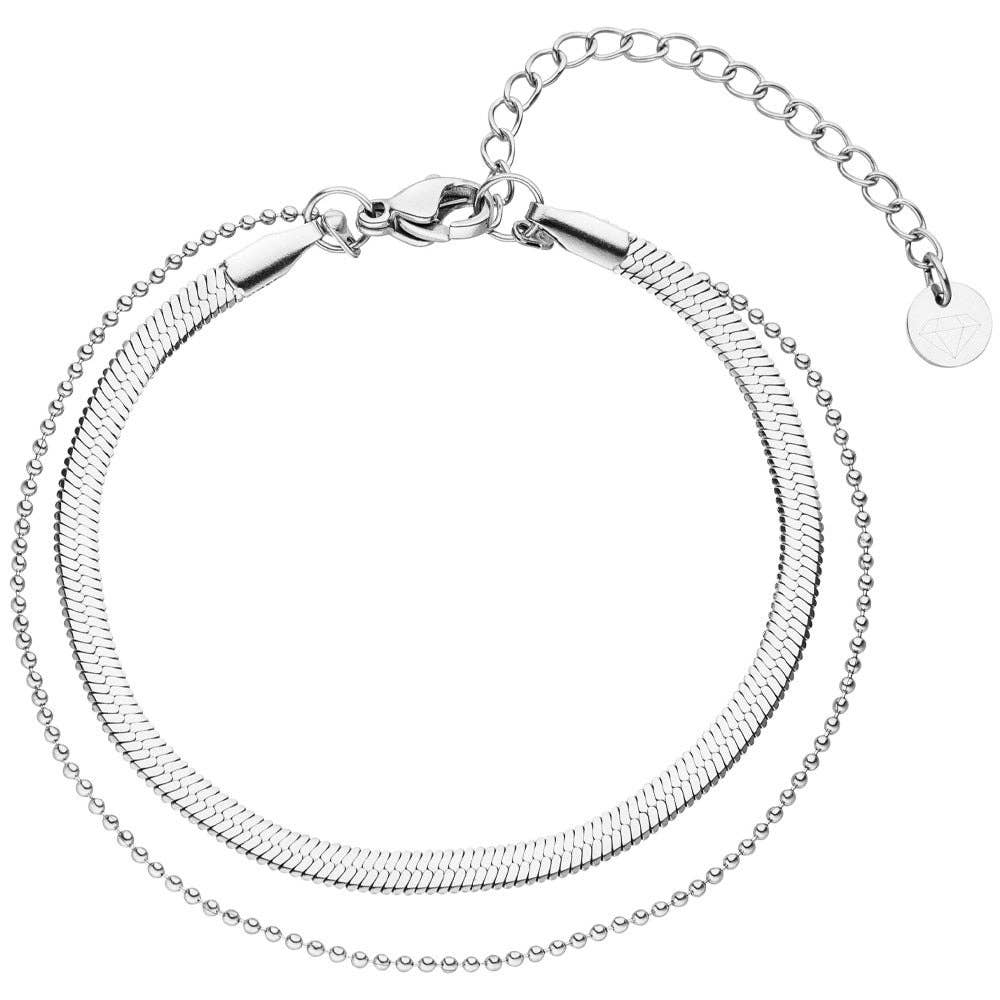 NOUVEAUTE ! Sleeky | bracelet plaqué or 18 carats ou acier inoxydable poli brillant.