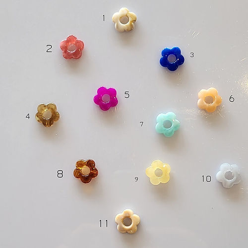 Créoles "Flory" | Acier inoxydable doré à fleurs de couleur