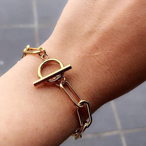 Bracelet "Sahab" | Acier inoxydable doré