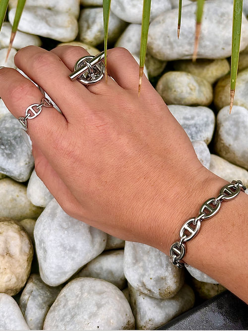 Bracelet "Marina" | Acier inoxydable gris ou doré