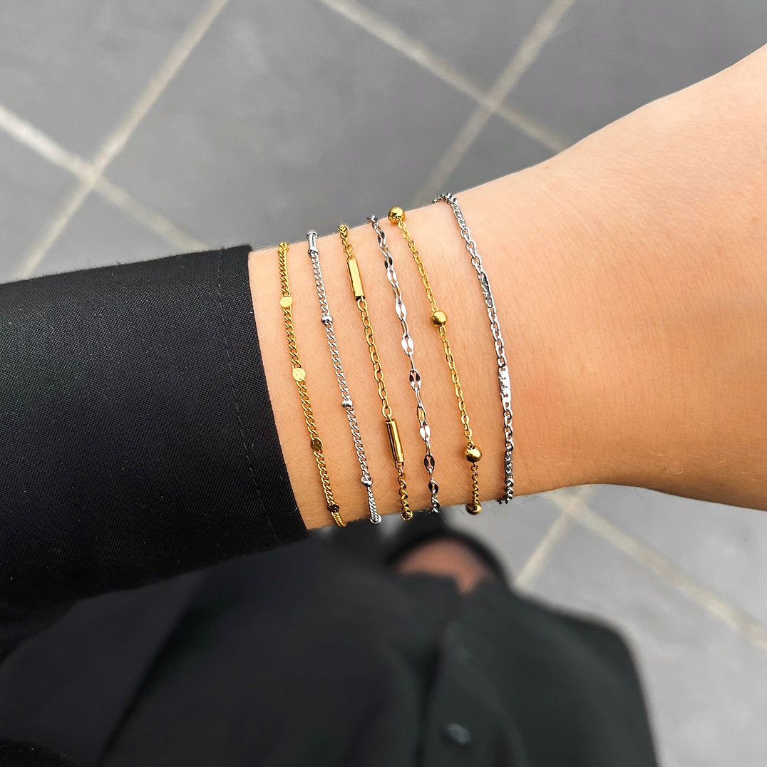 NOUVEAUTE ! Bracelet "Pad" | acier inoxydable doré ou argenté