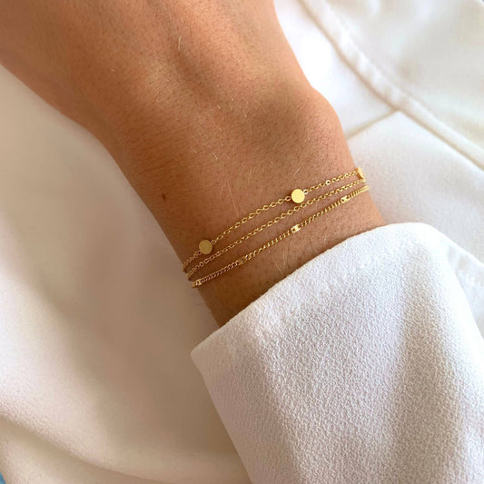 Bracelet femme acier inoxydable triple rang