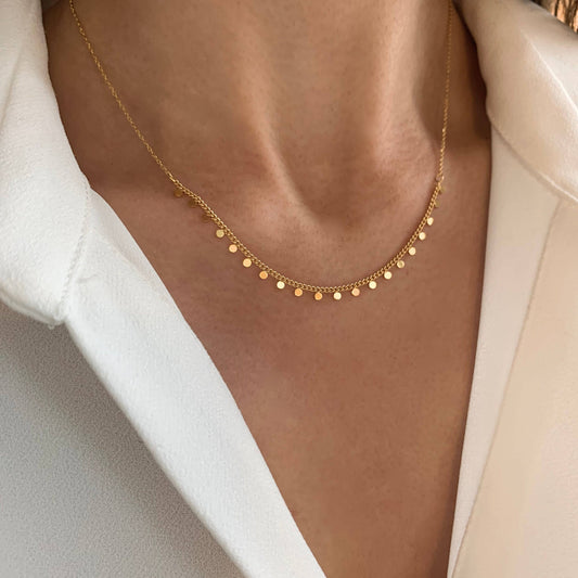 Collier acier inoxydable chaine dorée
