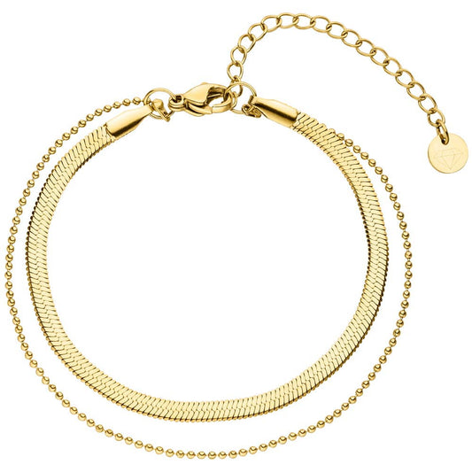 NOUVEAUTE ! Sleeky | bracelet plaqué or 18 carats ou acier inoxydable poli brillant.