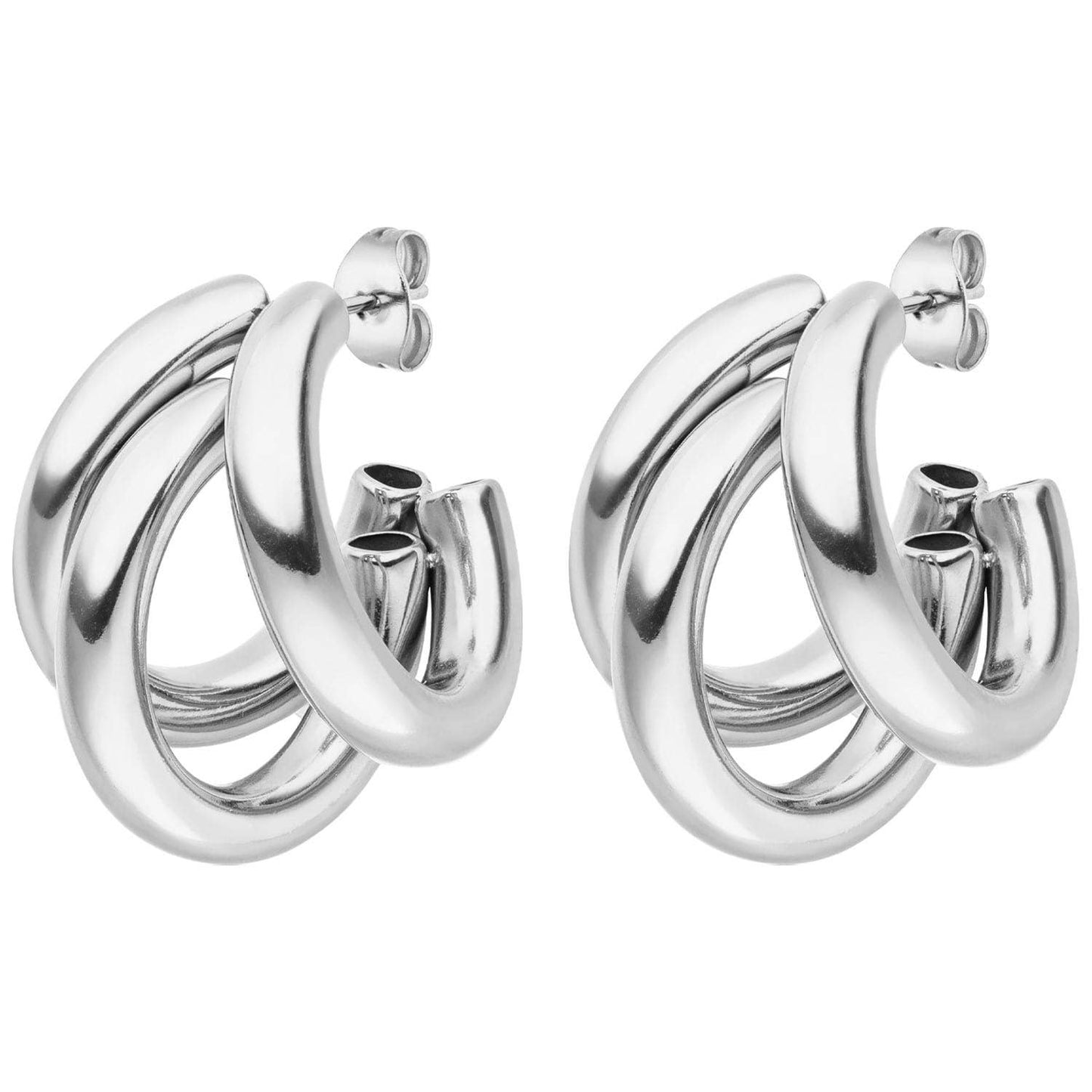 NOUVEAUTE ! Triple clous d'oreilles | Plaqué or 18K ou acier chirurgical de haute qualité