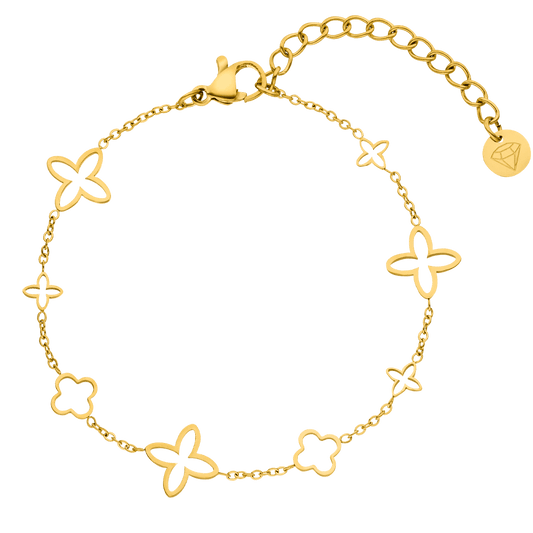 NOUVEAUTE ! Bracelet Fancy Clover | Plaqué or 18 carats