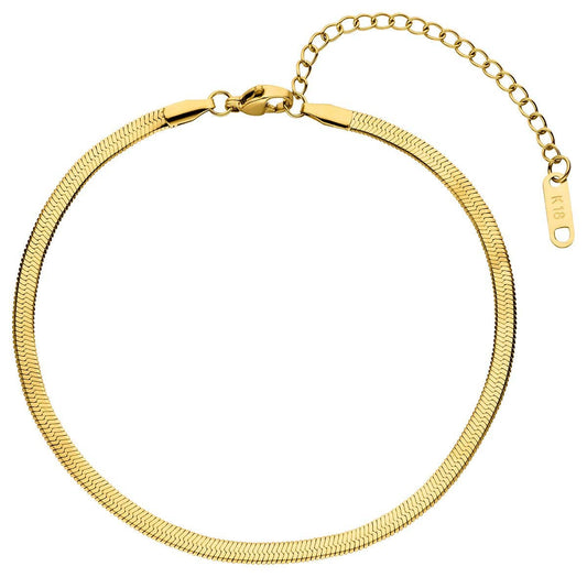 NOUVEAUTE ! Bracelet peau de serpent | plaqué or 18 carats ou acier inoxydable poli