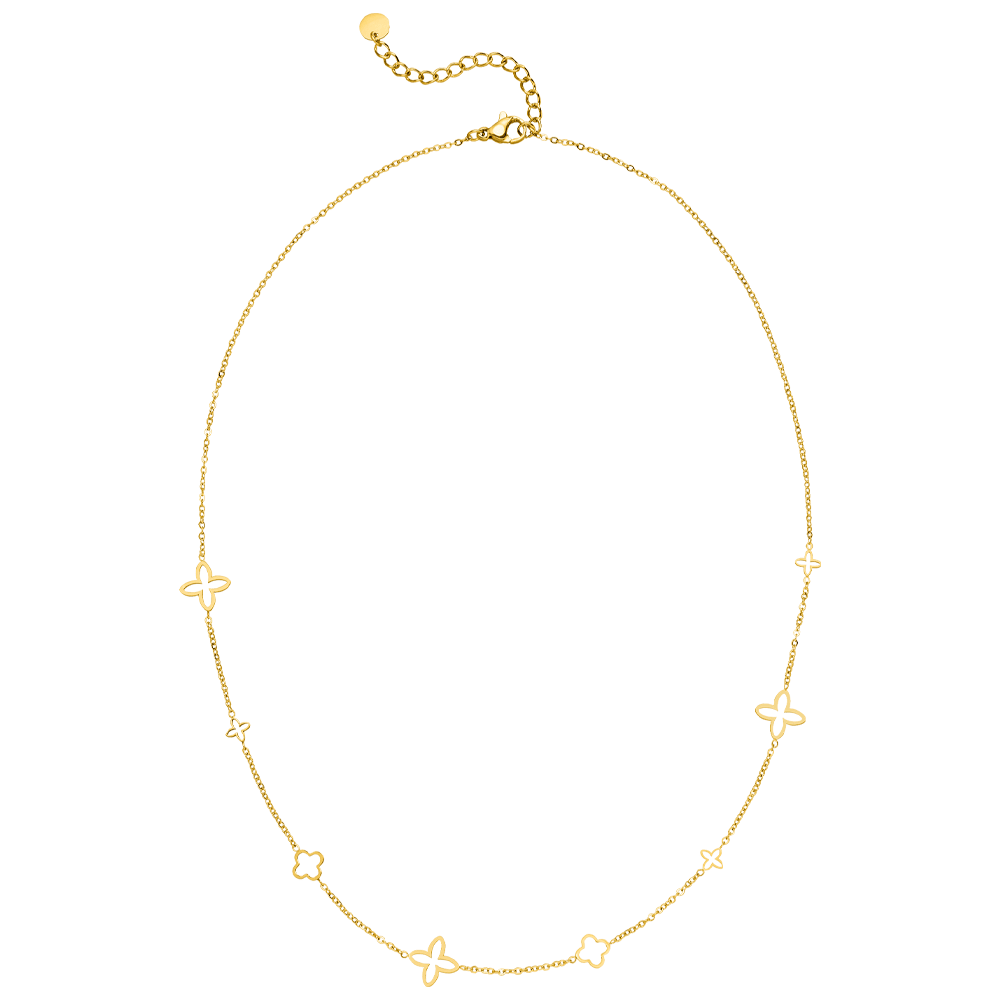 NOUVEAUTE ! Collier Fancy Clover | Plaqué or 18K