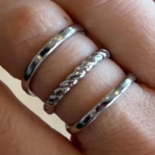 NOUVEAUTE ! Bague torsadée | Acier inoxydable doré ou gris