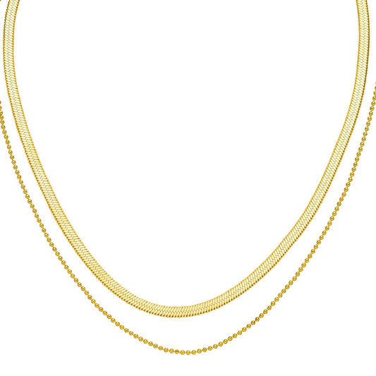NOUVEAUTE ! Collier Sleeky |  plaqué or 18 carats ou acier inoxydable hautement poli.