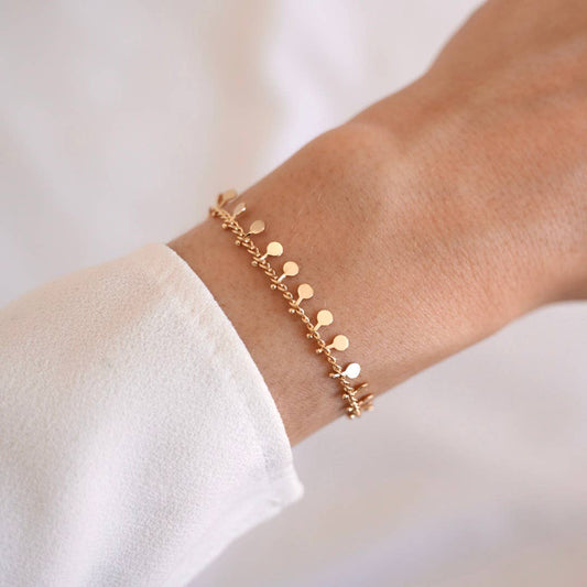 Bracelet plaqué or chaine billes
