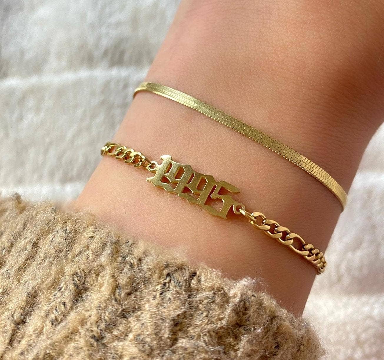 NOUVEAUTE ! Bracelet peau de serpent | plaqué or 18 carats ou acier inoxydable poli