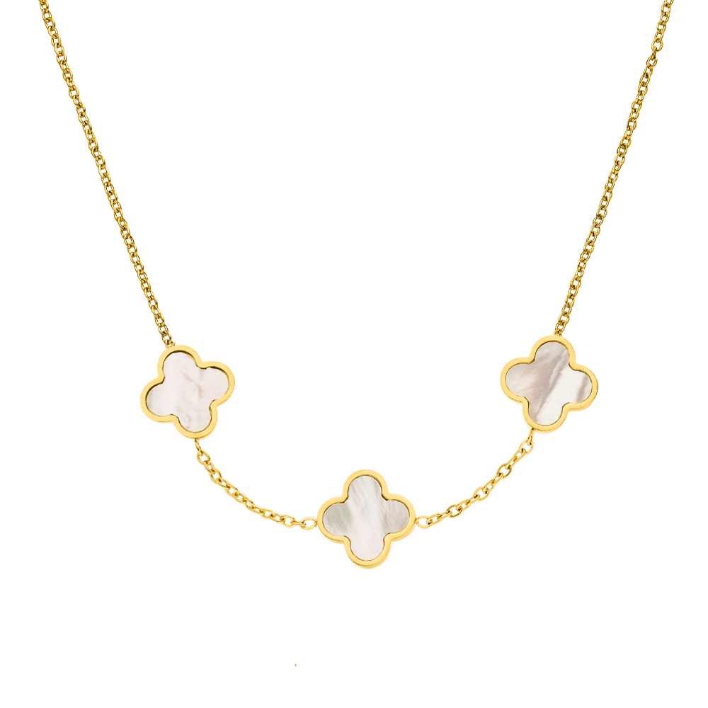 NOUVEAUTE ! Collier Trois Trèfles | Plaqué or 18K
