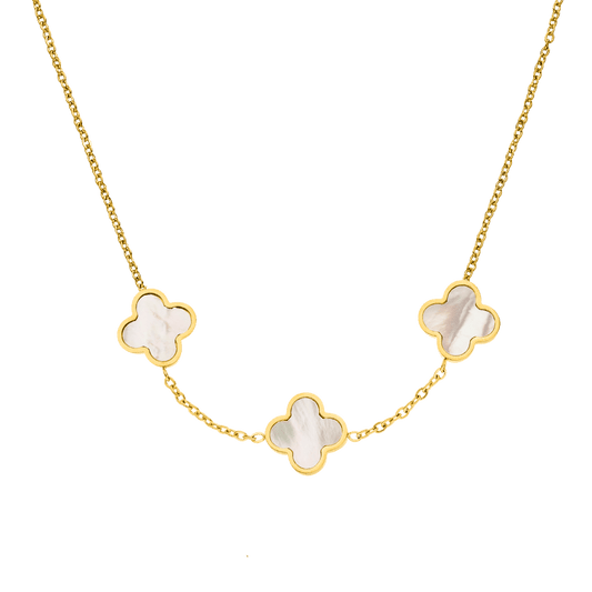 NOUVEAUTE ! Collier Trois Trèfles | Plaqué or 18K