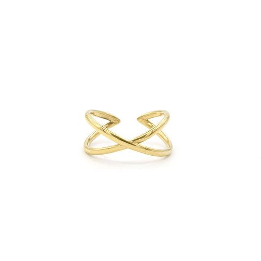 Bague « X » | Acier inoxydable gris ou doré