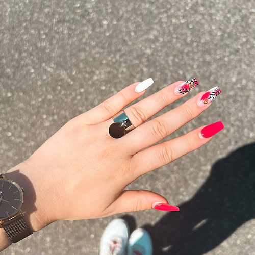 Bague "pampille" | Acier inoxydable gris