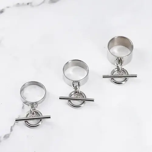 Bague "Slash Zéro" | Acier inoxydable gris