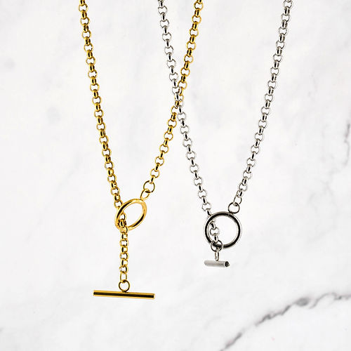 Collier "Layla" | Acier inoxydable gris ou doré