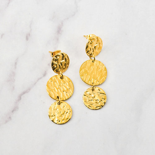 Boucles d'oreilles "Elga" | Acier inoxydable gris ou doré