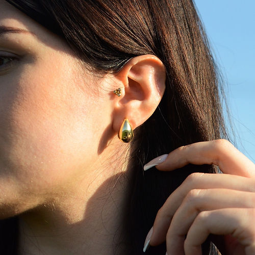 Boucles d'oreilles "goutte" | Acier inoxydable