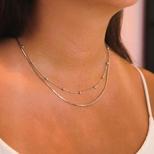 Collier "Lucy G" | Argent 925 millièmes rhodié ou rhodium doré