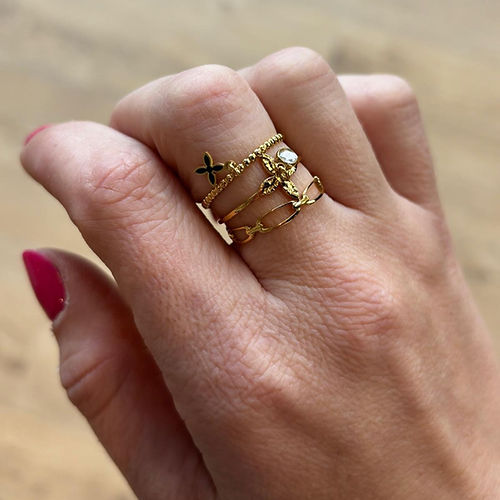 Bague "Sarah" | Acier inoxydable doré