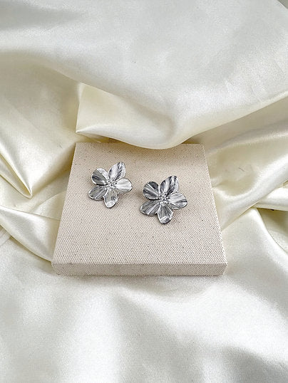 NOUVEAUTE ! Boucles fleur "Ania" | Acier inoxydable doré ou argenté