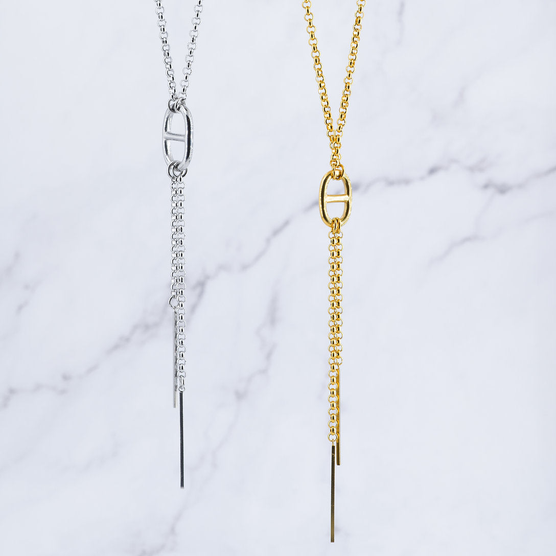 NOUVEAUTE ! Sautoir "Nina" | acier inoxydable doré